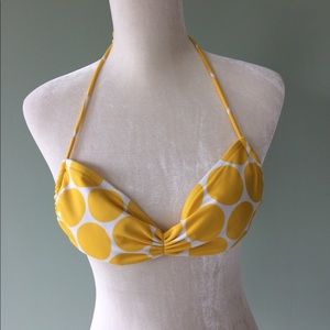 VS. Yellow polka dot Bikini top